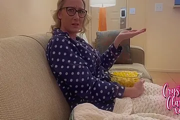 Rion King And Crystal Clark In Stepmom Wants A Movie Night! - porn video