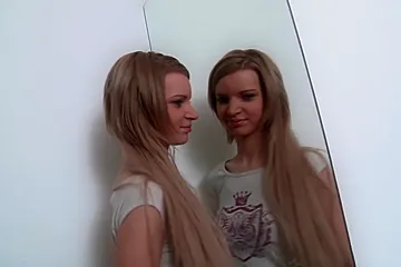 Hot Blonde Teen Masturbates In Front Of The Mirror (18+) - porn video