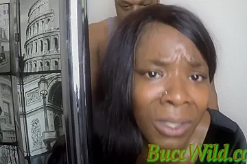 Ebony Ghetto Girl Sucking Big Black Dick And Getting Ass Fucked In Pov Anal - porn video