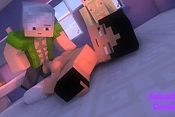 Im Getting Fucked By My Str8 Lab Partner While My Roomate Is Watching Ii- Minecraft Gay Porn - porn video