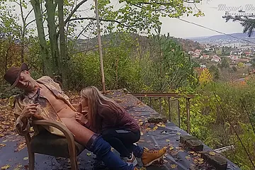 Mugur And Gina Gerson In Behind The Of Petite Chick Loves Fucking Her Pussy Outdoor - porn video